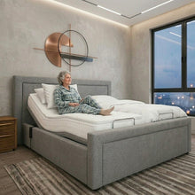 The Liana Adjustable Bed frame With Adjustable Wooden Slats | Memory Foam Mattress