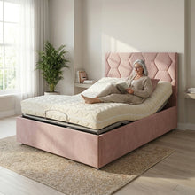 The Vienna Adjustable Bed frame With Adjustable Wooden Slats | Memory Foam Mattress
