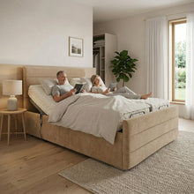 The Genoa Adjustable Bed frame With Adjustable Wooden Slats | Memory Foam Mattress