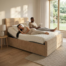 The Genoa Adjustable Bed frame With Adjustable Wooden Slats | Memory Foam Mattress