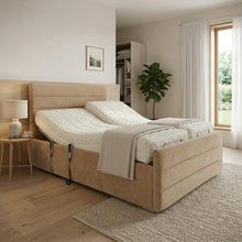 The Genoa Adjustable Bed frame With Adjustable Wooden Slats | Memory Foam Mattress