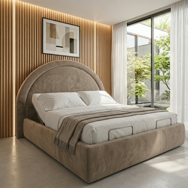 The Ripley Adjustable Bed frame With Adjustable Wooden Slats | Memory Foam Mattress