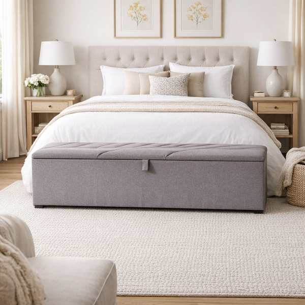 Leon Ottoman Blanket Storage Box