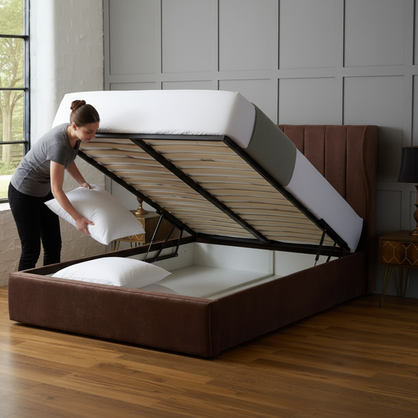 Lexi Winged Ottoman Bed Frame
